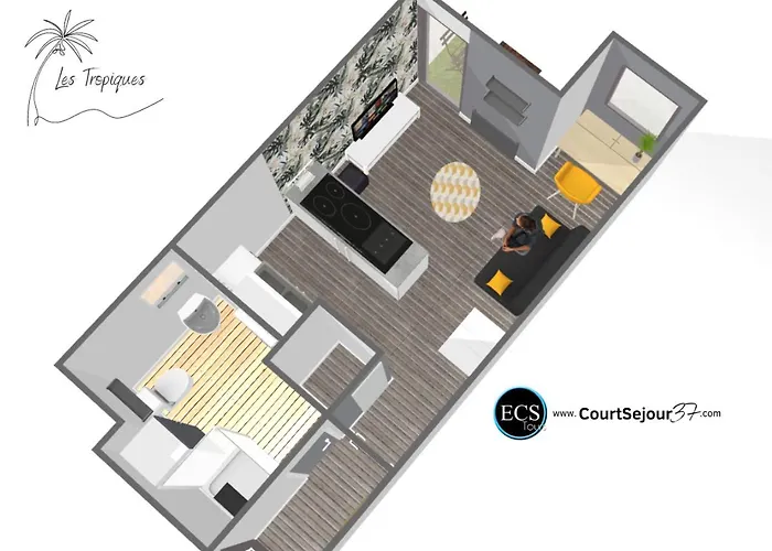 \'Les Tropiques\' - Parking Prive - Balcon - Tout Confort