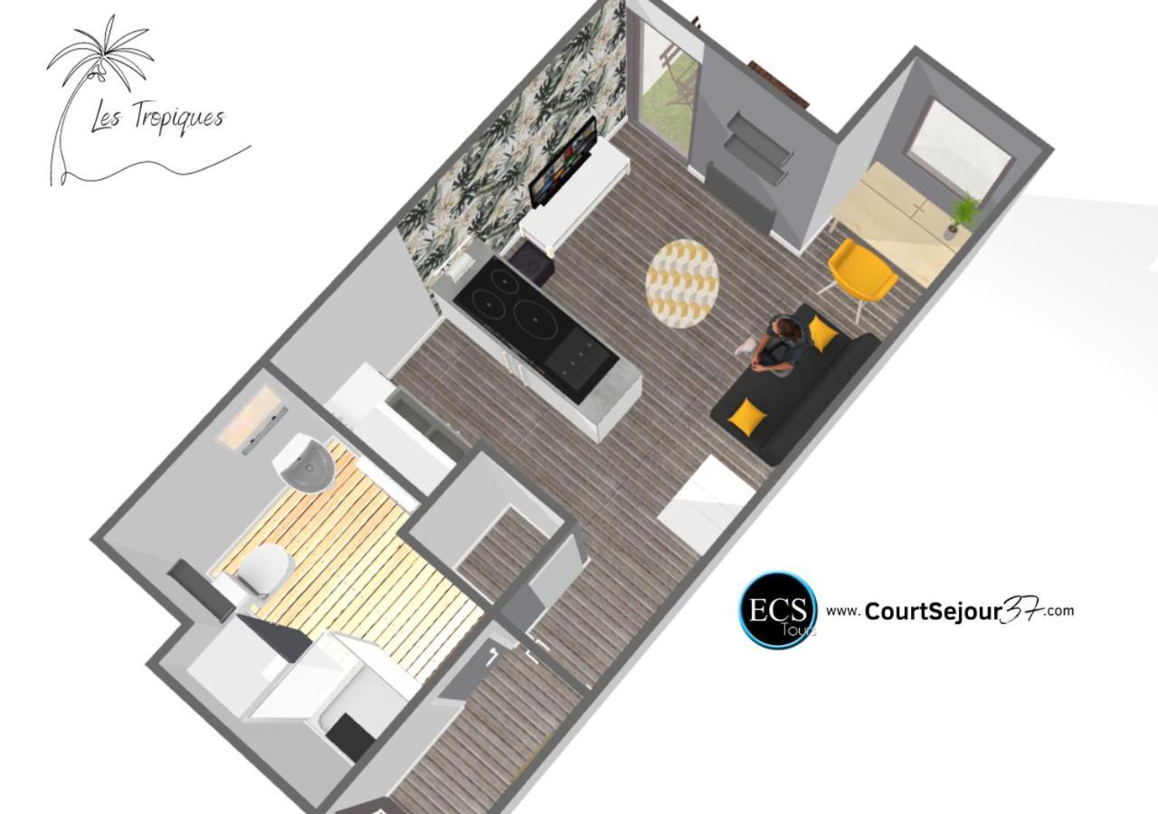 'les Tropiques' - Parking Prive - Balcon - Confort Joue-les-Tours